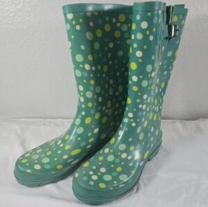 Western Chief Green Polka Dot Rain Boots